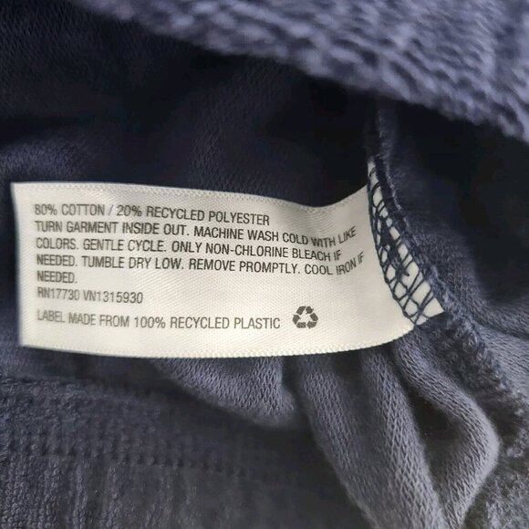 Ava & Viv Womens Size 1X Terry Cloth Navy Blue Hooded Shirt Sweatshirt - Picture 6 of 6